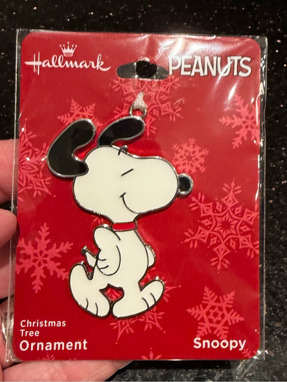 Hallmark Peanuts Happy Snoopy Metal Christmas Ornament NWT
